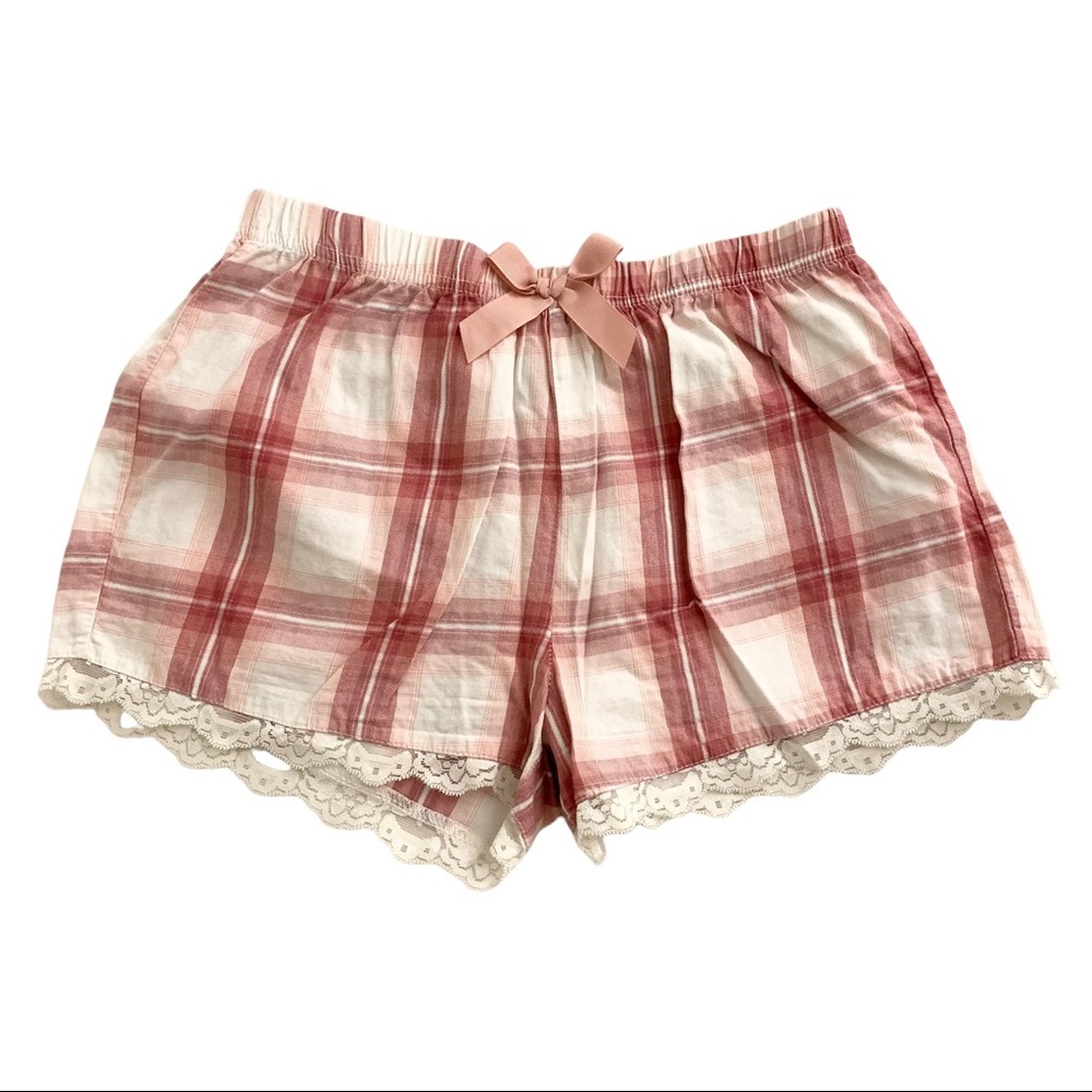 🍒2/20$ ROSE + VINE Plaid Bottom PJ Lounge Short